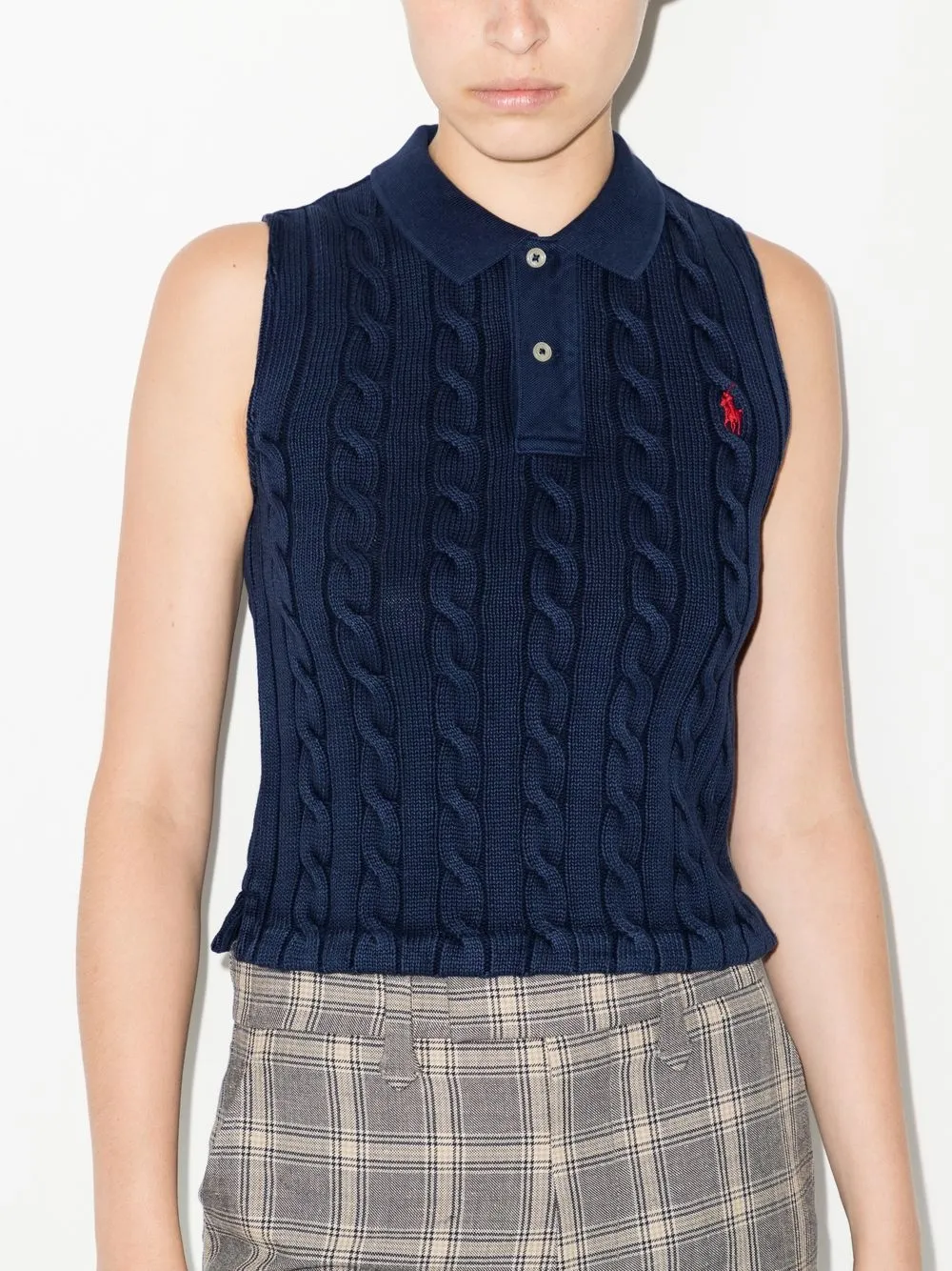 Polo Ralph Lauren Polo Ponyembroidered Cable Knit Vest Farfetch