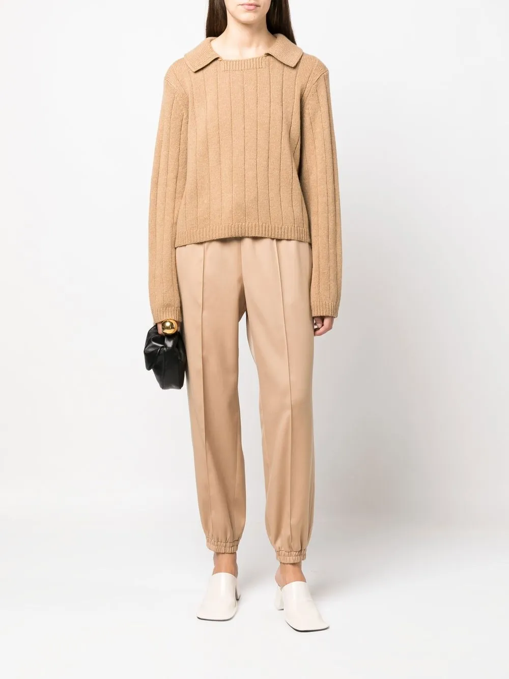Jil Sander Trainingsbroek met elastische cuffs - 257 DARK NUDE