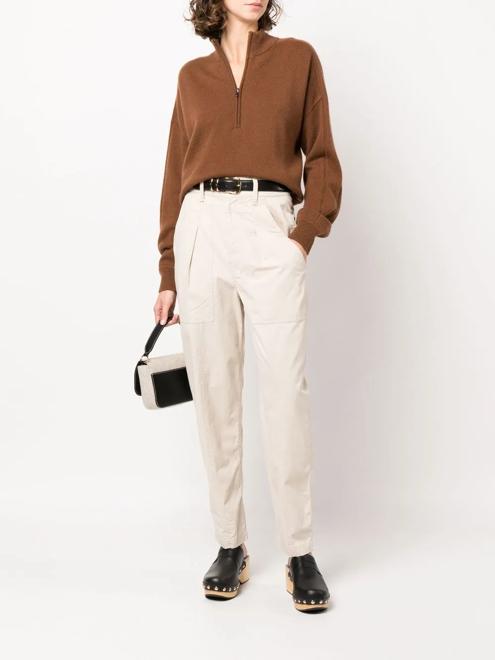 MARANT ÉTOILE High waist pantalon - Beige