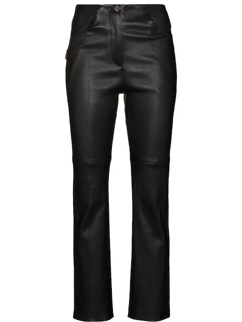 Brunello Cucinelli faux-leather slim-cut trousers