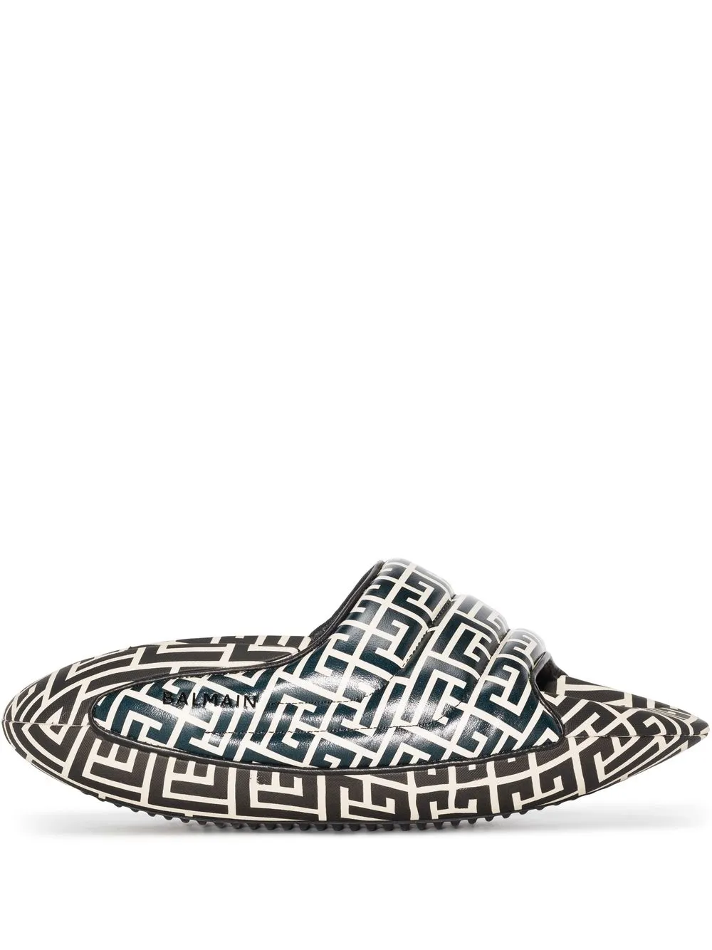 

Balmain flip flops con monograma estampado B-IT - Negro