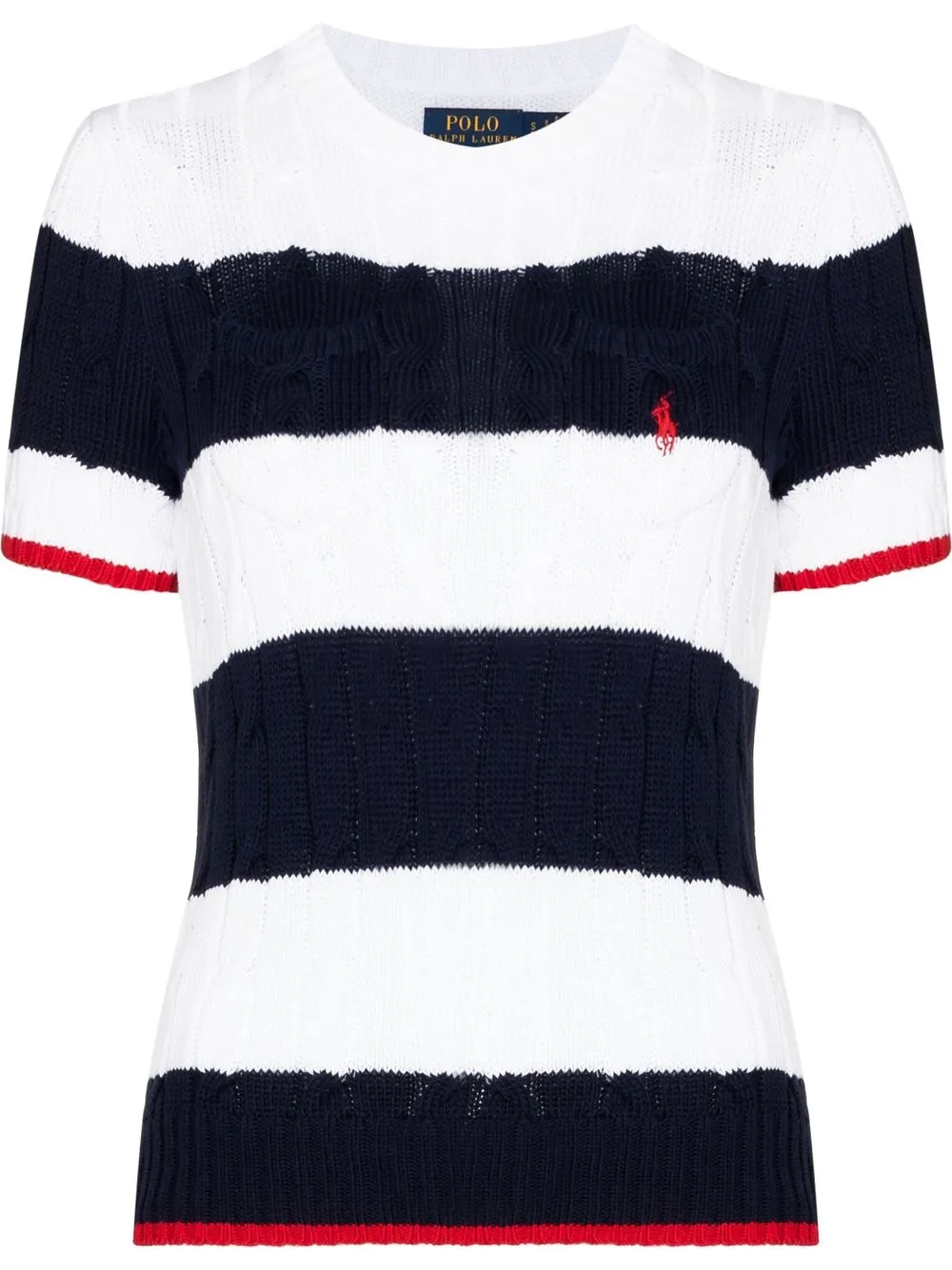 

Polo Ralph Lauren striped cable-knit top - Blue
