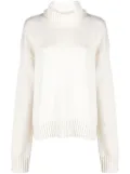 Jil Sander roll-neck oversized jumper - White