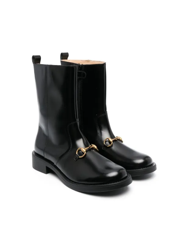 Gucci Kids Horsebit Ankle Boots - Farfetch