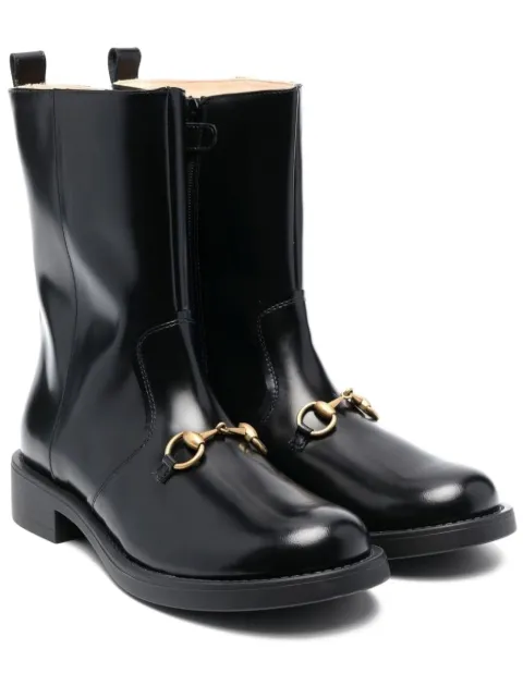 Gucci Kids بوت كاحل بإبزيم معدني
