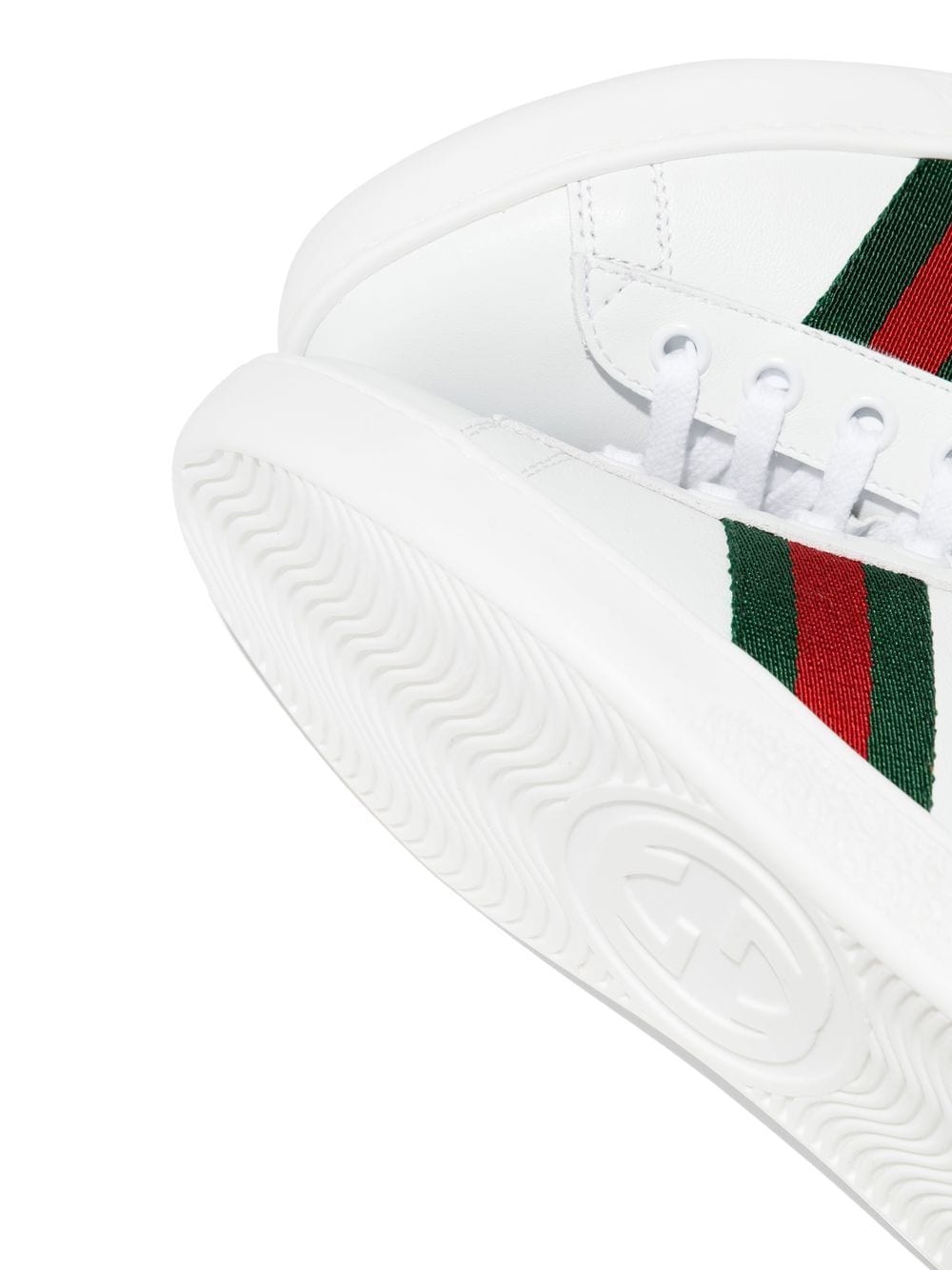 Gucci Kids Ace Web-stripe sneakers White
