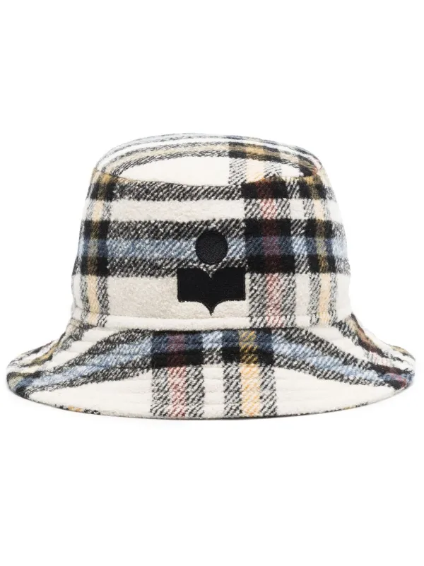 ISABEL MARANT Haley Check Bucket Hat - Farfetch