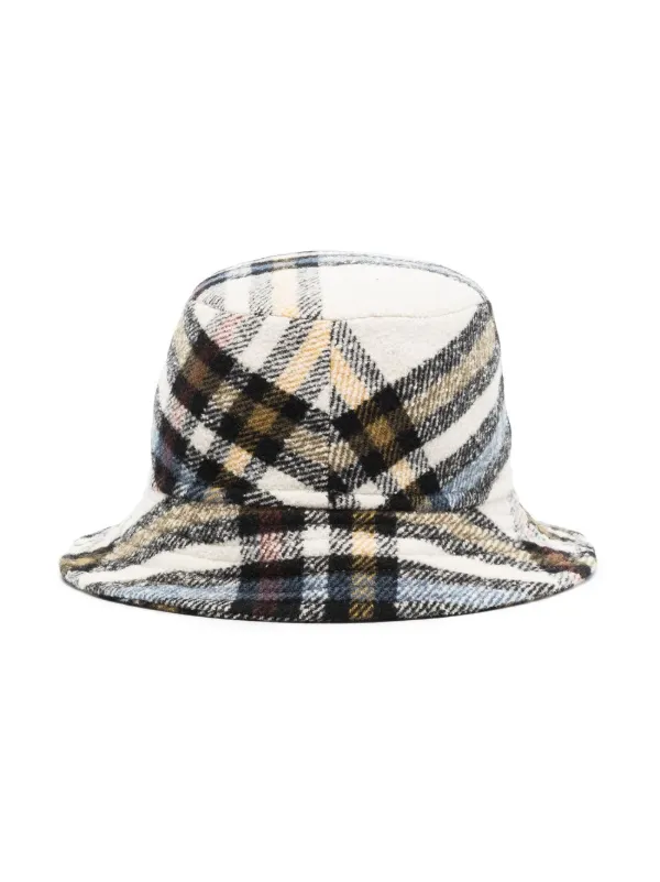 ISABEL MARANT Haley Check Bucket Hat - Farfetch