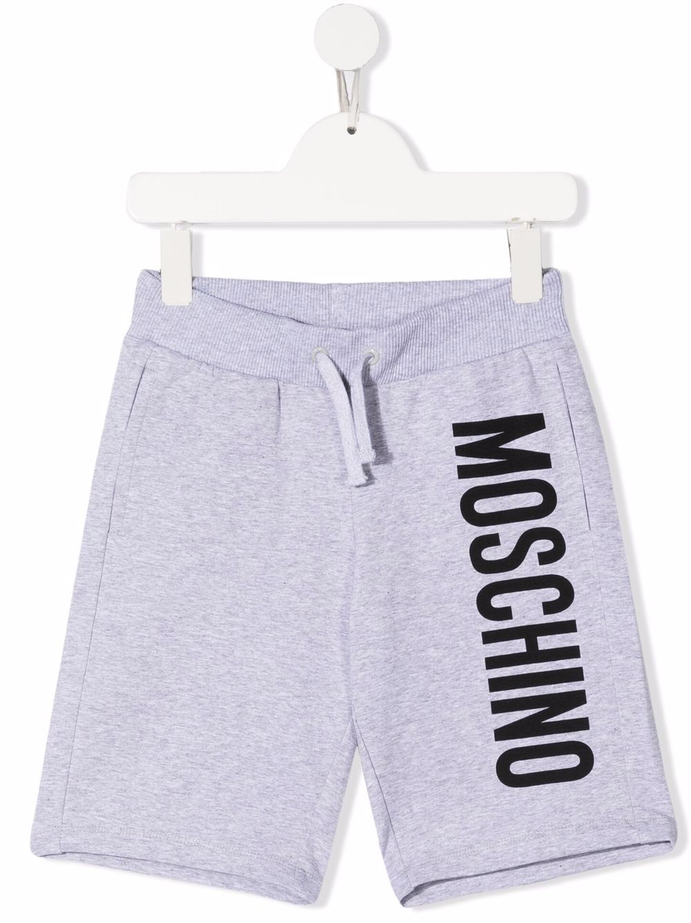 

Moschino Kids shorts deportivos con logo estampado - Gris