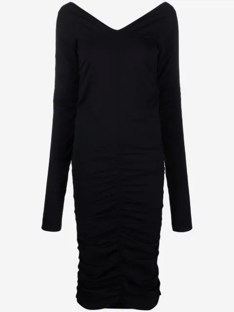 Helmut Lang ruched midi dress