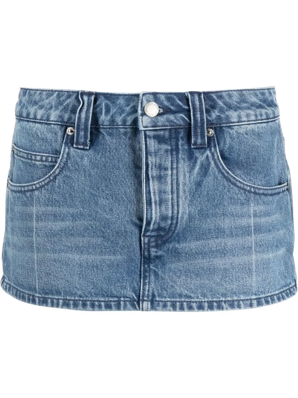 Image 1 of Alexander Wang low-rise denim mini skirt