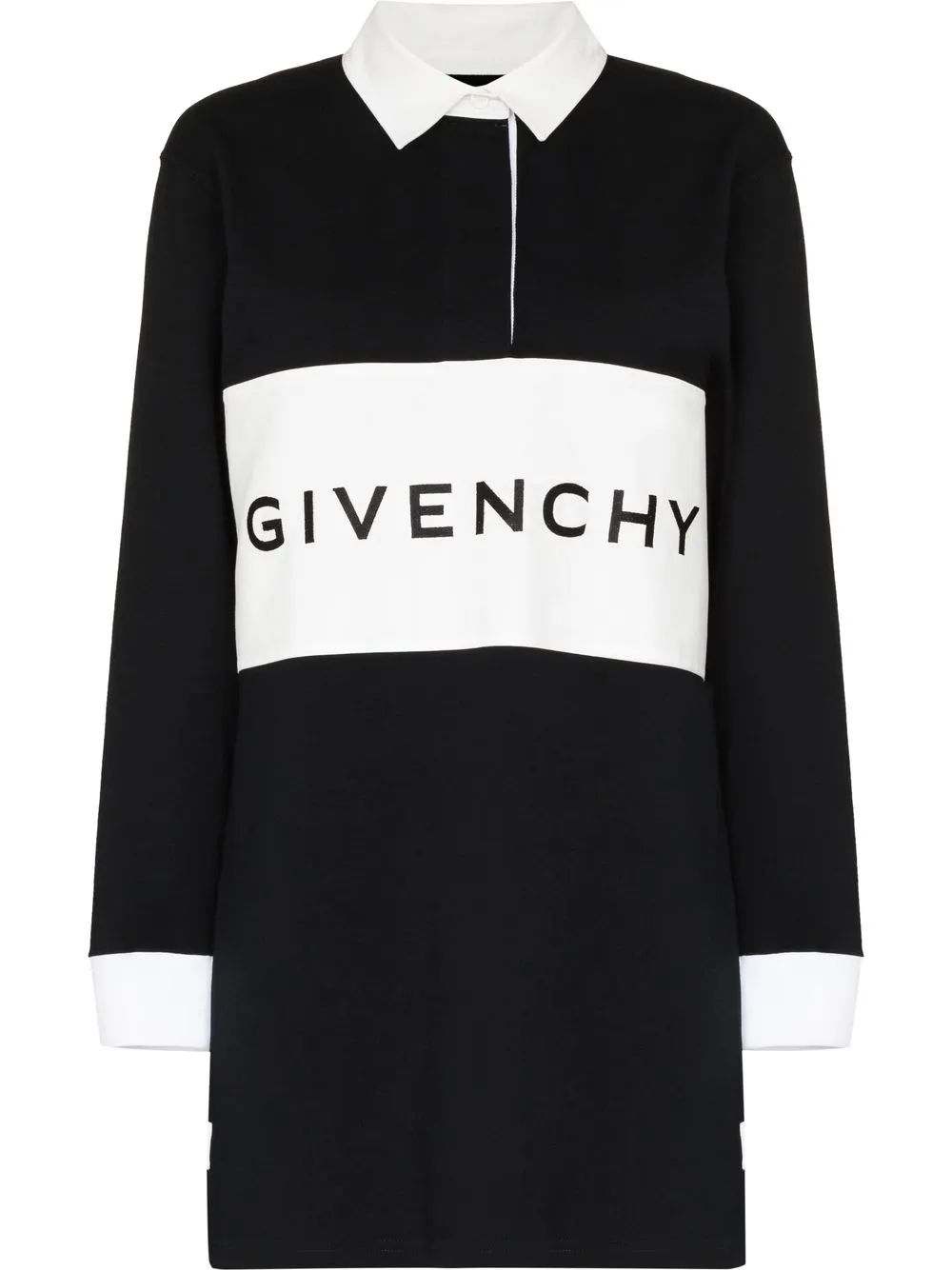 

Givenchy vestido tipo polo con logo estampado - Negro