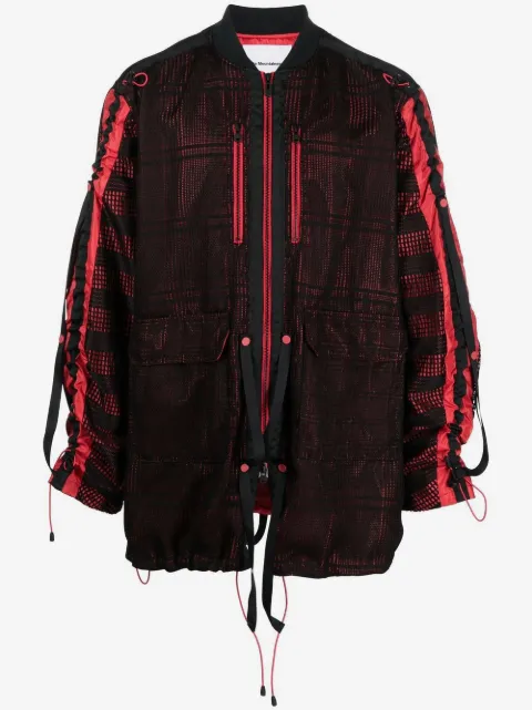 White Mountaineering mesh panelled zip-up jacket
