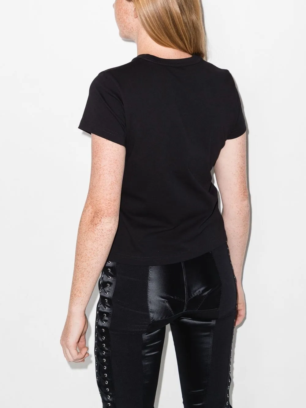 Shop Alexander Wang Logo-print Short-sleeve T-shirt In Black