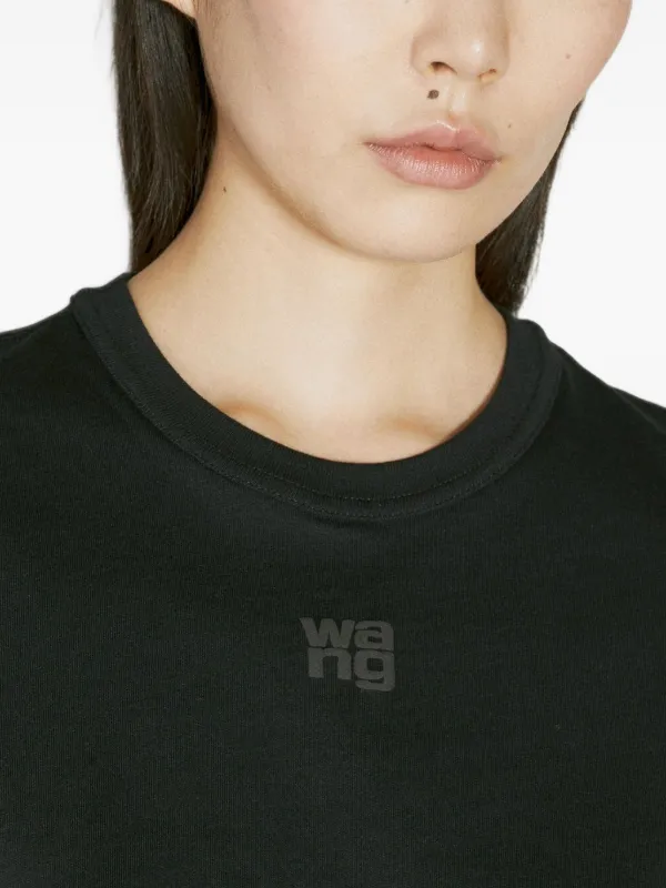 Alexander Wang Puff Logo Tee In Cotton Jersey | Black | FARFETCH