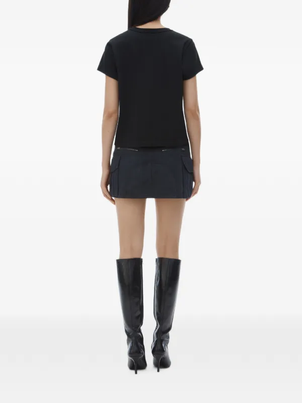 Alexander Wang Puff Logo Tee In Cotton Jersey | Black | FARFETCH