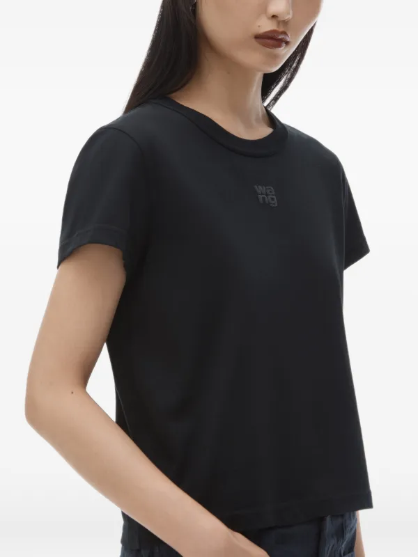 Alexander Wang Puff Logo Tee In Cotton Jersey | Black | FARFETCH
