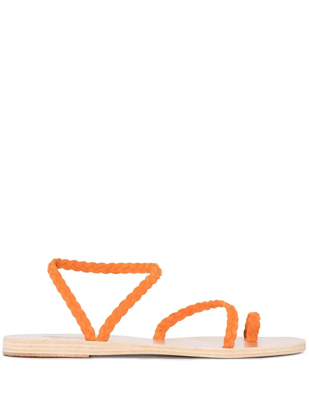 

Ancient Greek Sandals sandalias Eleftheria con tiras trenzadas - Naranja