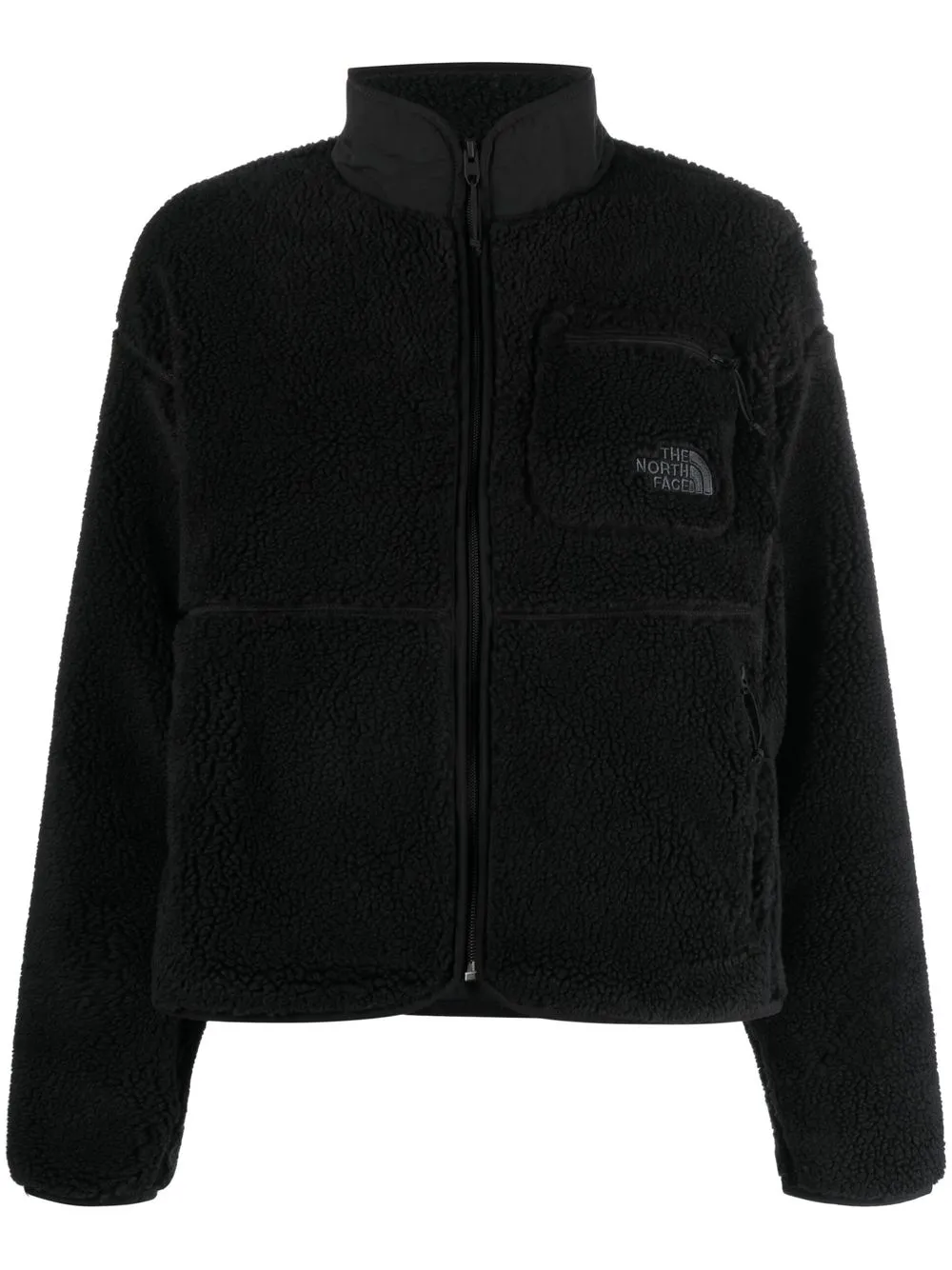 

The North Face logo-print fleece jacket - Black