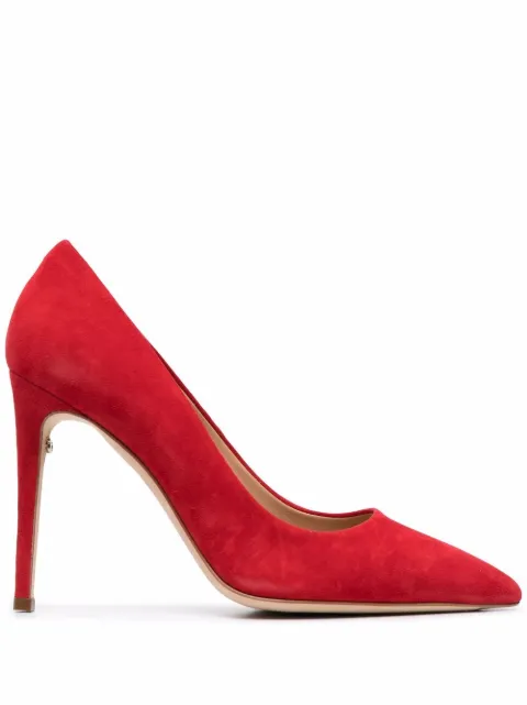 Ferragamo pointed 110mm suede pumps