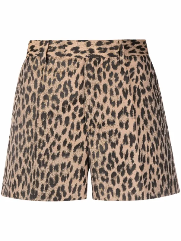 Shop Zadig\u0026Voltaire leopard print tailored shorts with Express Delivery -  FARFETCH