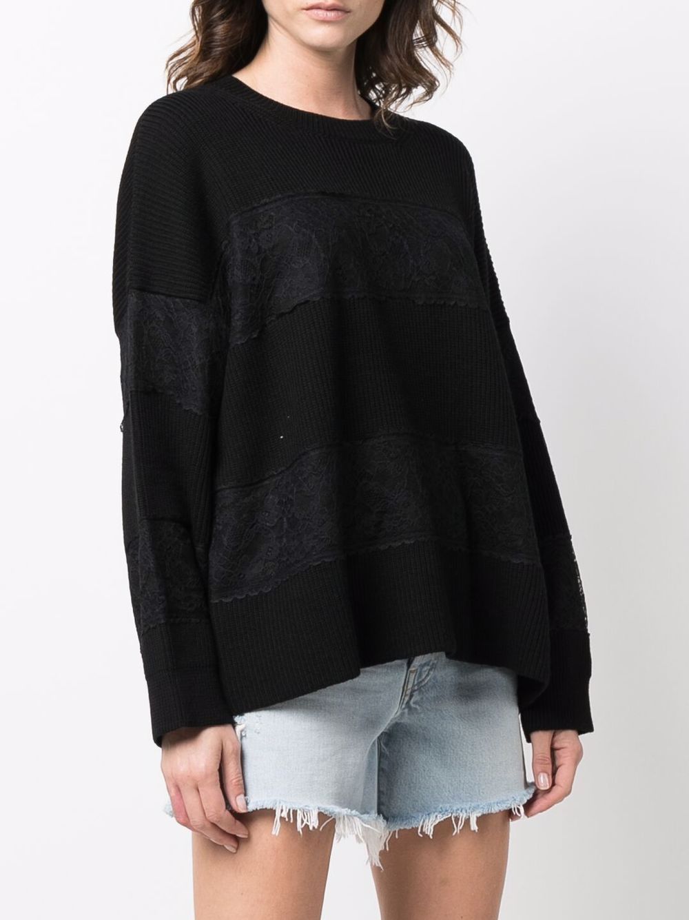 фото Red valentino lace panelled jumper