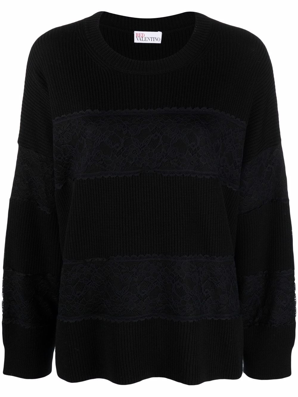 фото Red valentino lace panelled jumper