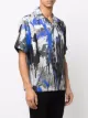 AMIRI paint-splatter bowling shirt