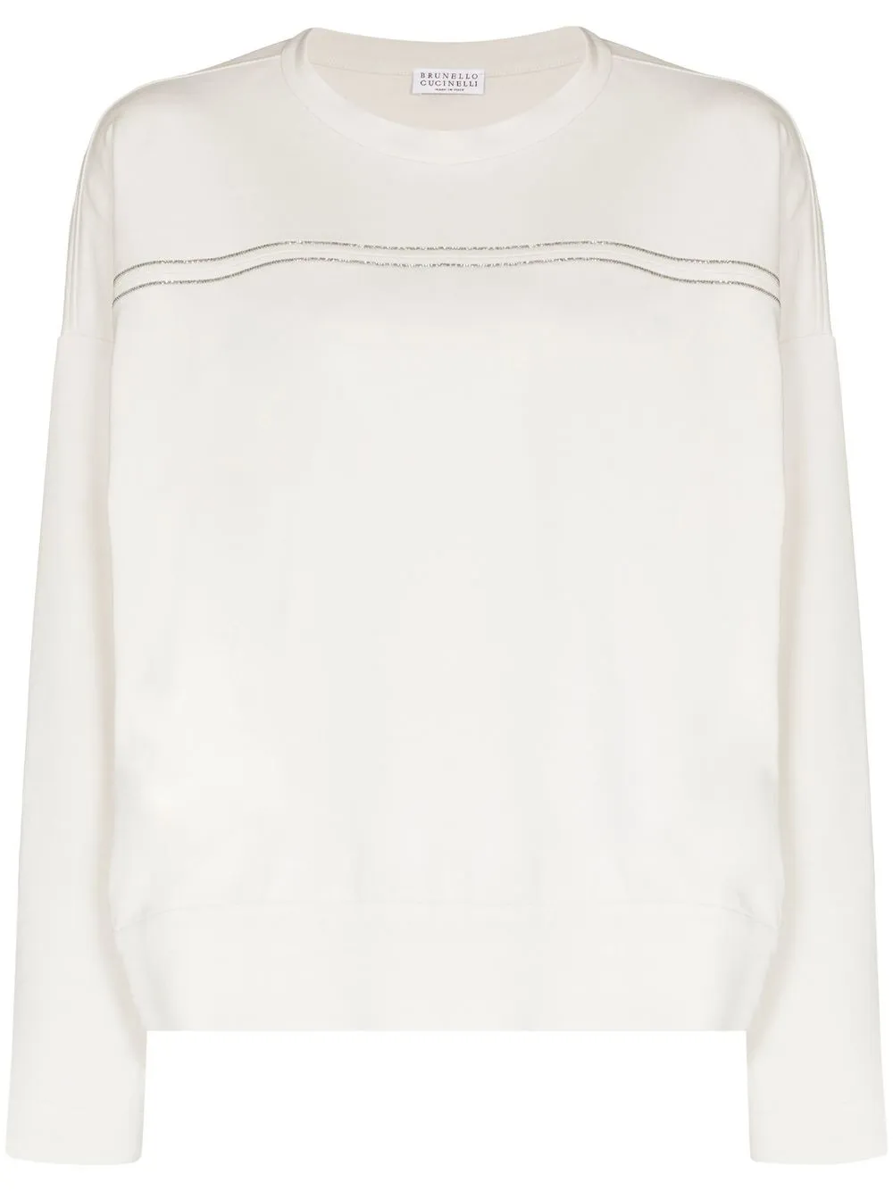 

Brunello Cucinelli embellished long-sleeve sweatshirt - Neutrals