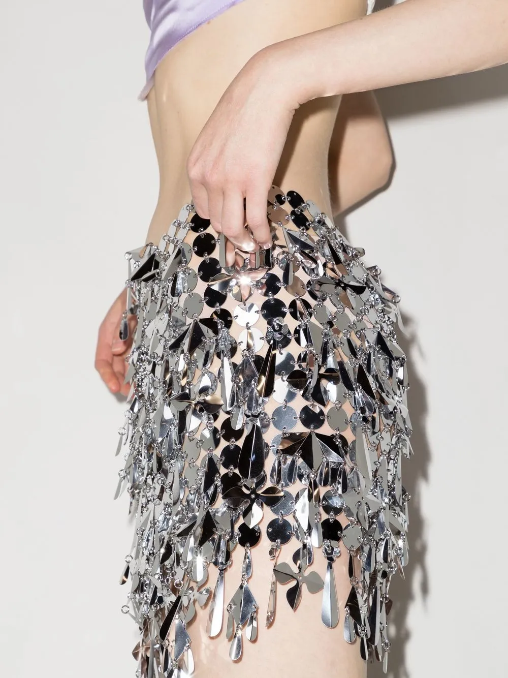 paco rabanne mini skirt
