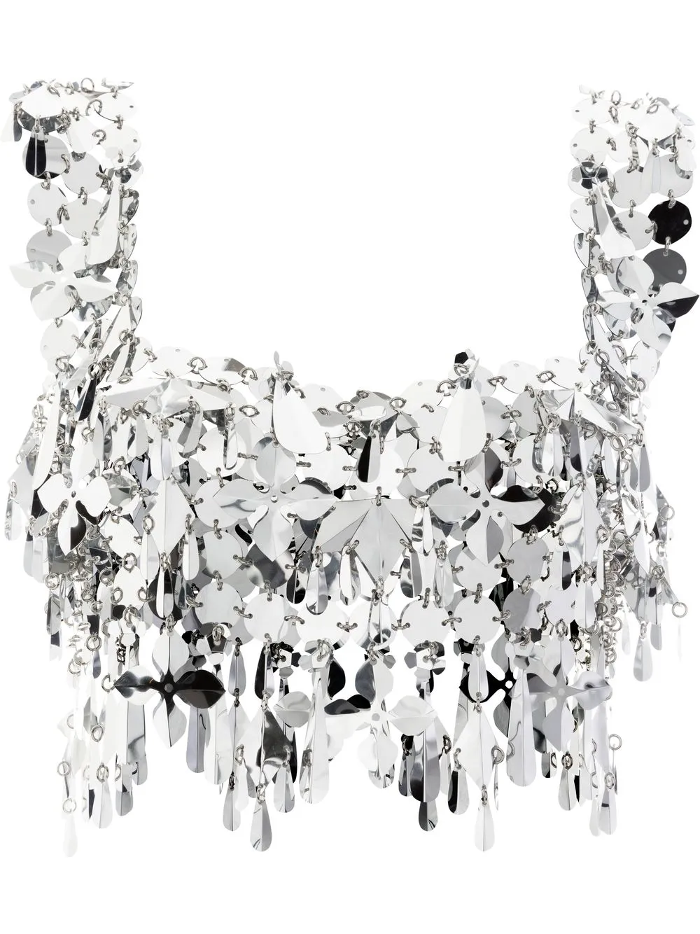 

Paco Rabanne top corto con detalles - Plateado