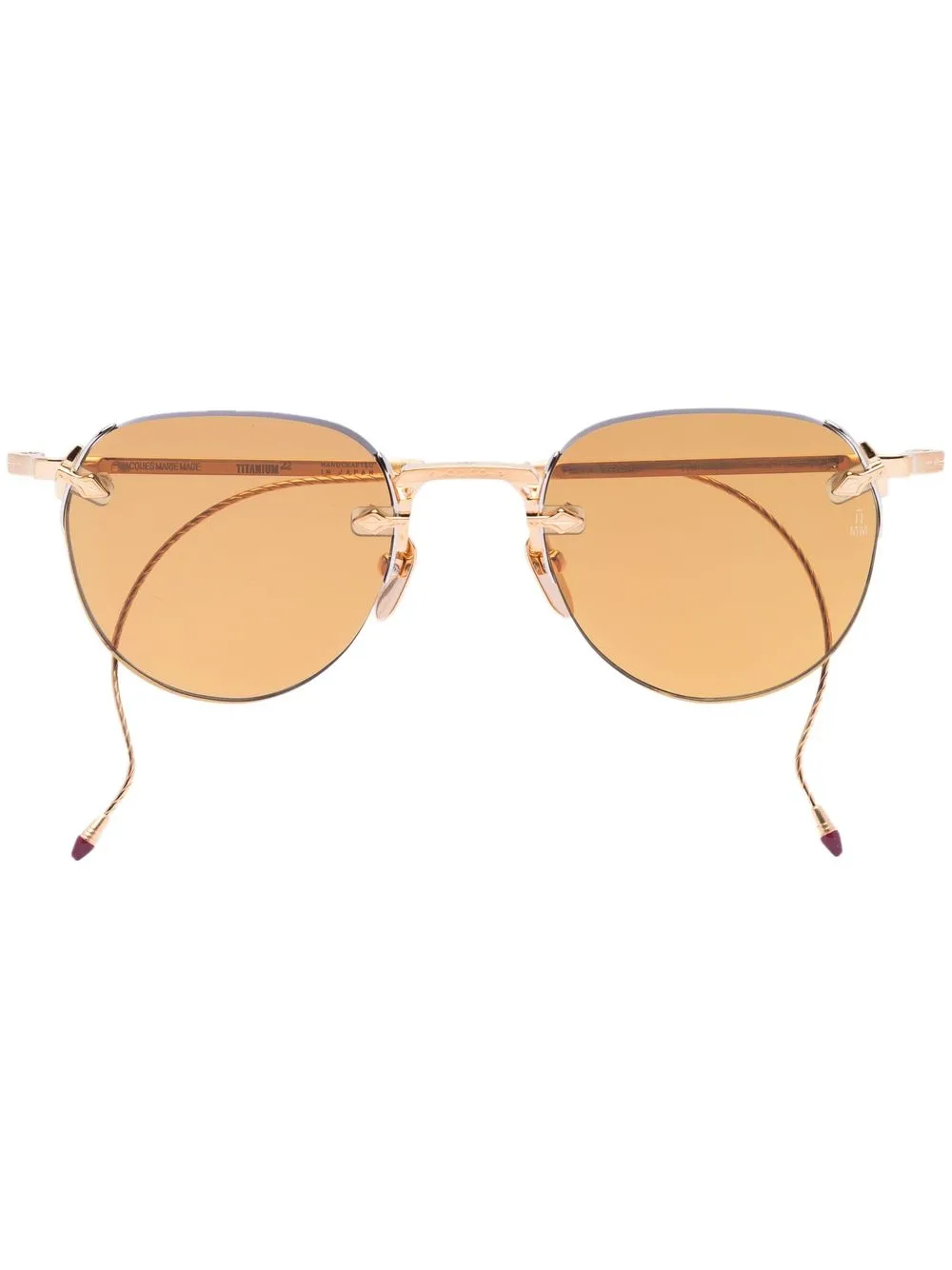 

Jacques Marie Mage lentes redondos sin armazón - Dorado