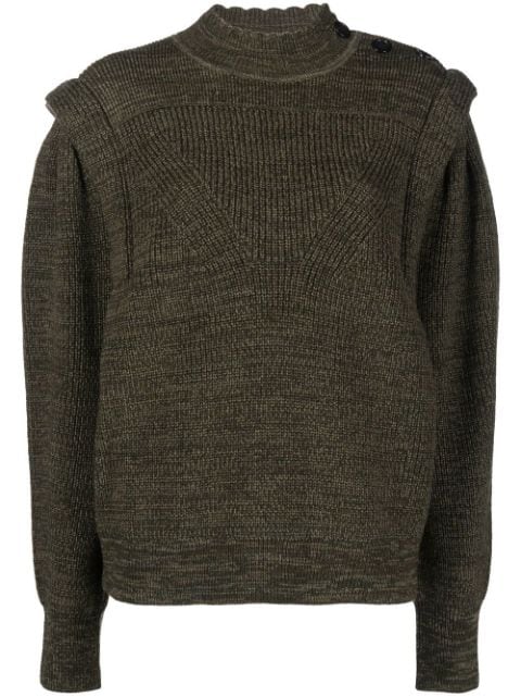 Meerya padded-shoulder knit jumper