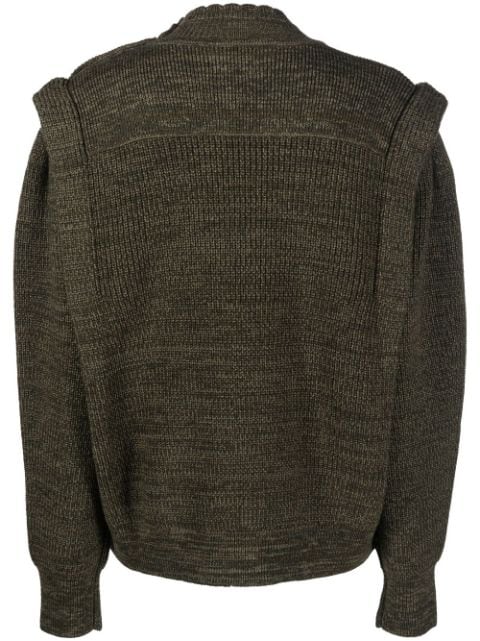 Meerya padded-shoulder knit jumper