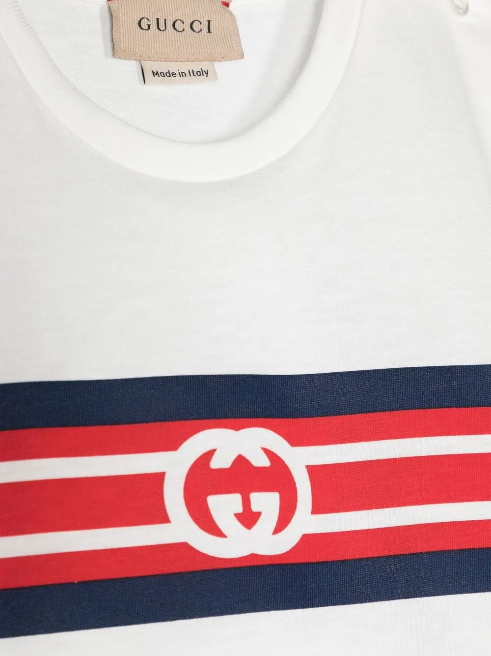 Gucci Kids Interlocking G Stripe Print Tshirt Farfetch