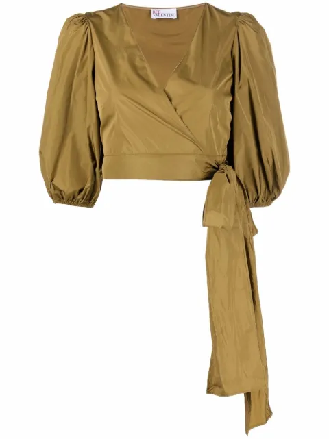 RED Valentino blusa corta cruzada