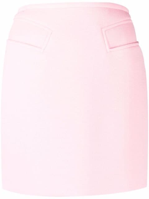 straight high-waisted mini skirt