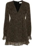 Saint Laurent leopard-print mini dress - Brown