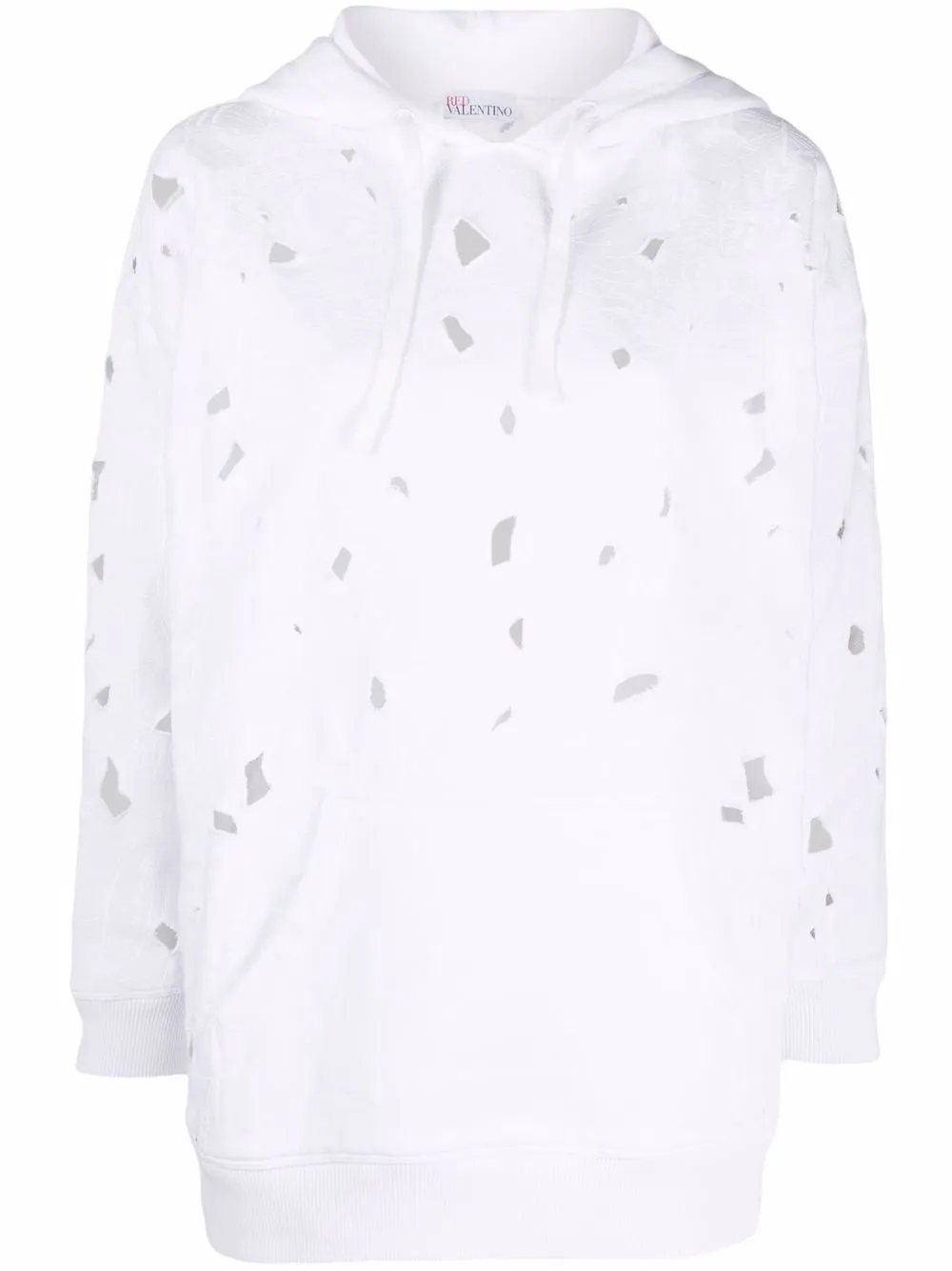 

RED Valentino hoodie con motivo de mariposa - Blanco