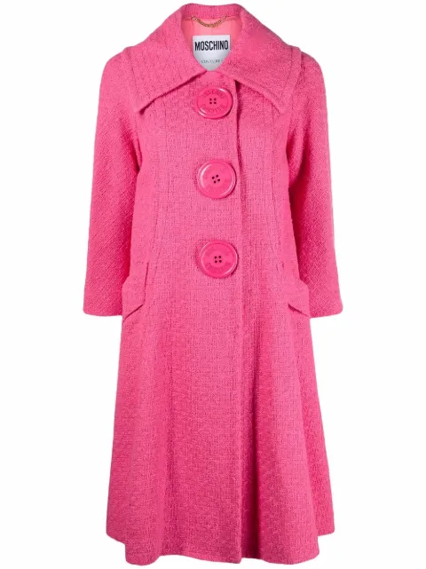 Moschino abrigo de tweed con botones
