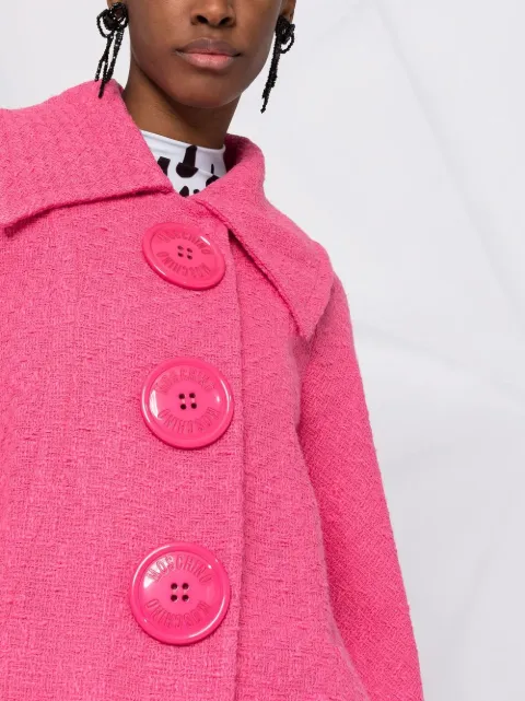 single-breasted tweed coat for women 
