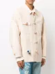 Doublet bird-detail cotton shirt jacket