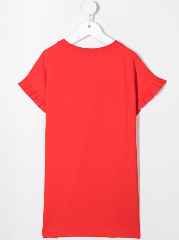 Red t cheap shirt dress girls