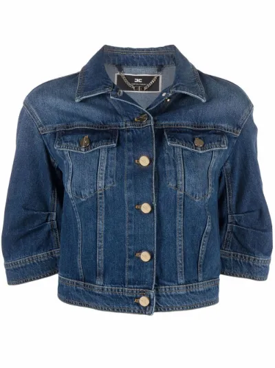 short-sleeve denim jacket | Elisabetta 