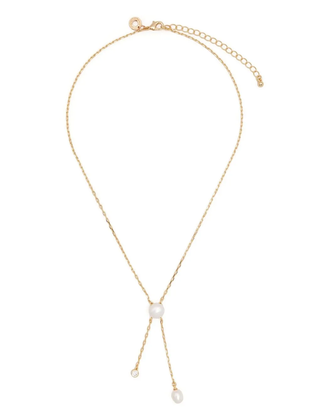 

Kenneth Jay Lane collar con detalle de perla - Dorado