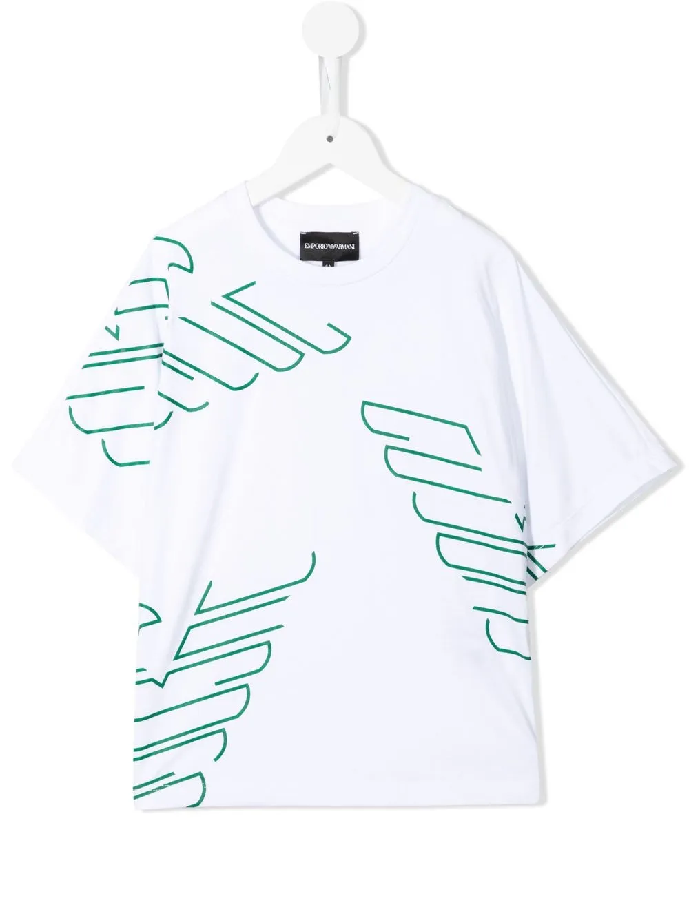 

Emporio Armani Kids playera con águila estampada - Blanco
