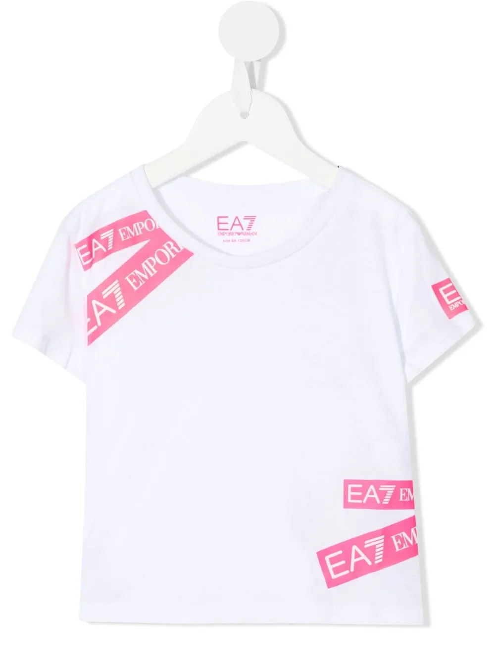 

Ea7 Emporio Armani logo-print cotton T-shirt - White