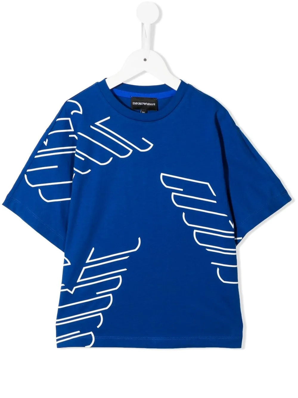 

Emporio Armani Kids playera con águila estampada - Azul