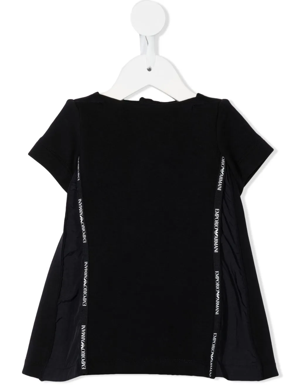 

Emporio Armani Kids vestido estilo playera con franja del logo - Negro