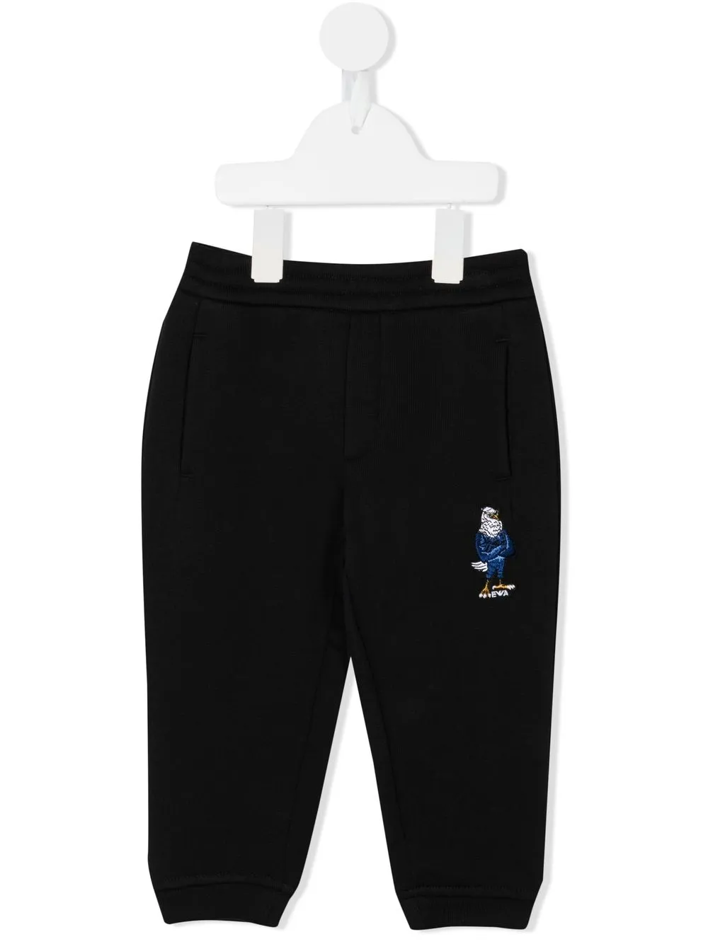 

Emporio Armani Kids pants con detalle bordado - Negro